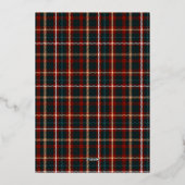 すべてメリーの4写真タータンチェック格子赤と金ゴールド 箔シーズンカード (裏面)