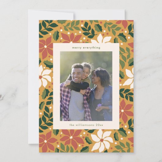 すべてメリーイエローグリーン植物写真 シーズンカード (正面)