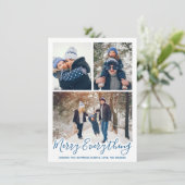 すべてメリーシンプルのブルーファミリーフォト シーズンカード (スタンド正面)