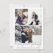 すべてメリーシンプルの灰色の家族写真 シーズンカード (正面)