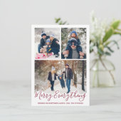 すべてメリーシンプルの赤い家族写真 シーズンカード (スタンド正面)