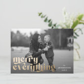 すべてメリータイポグラフィホリデーフォトカード シーズンカード (スタンド正面)