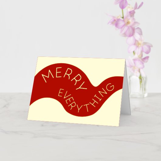 すべてメリータイポグラフィホリデーレッドゴールドフォイル 箔シーズンカード (蘭)