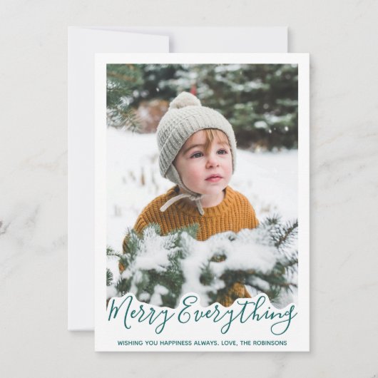 すべてメリートレンディーグリーンファミリーフォト シーズンカード (正面)