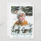 すべてメリーハッピー常にモダントレンディー緑 シーズンカード (正面)