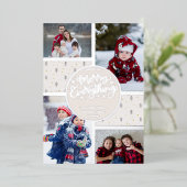 すべてメリー北欧パイン4フォトシルバー 箔シーズンカード (立ち正面)