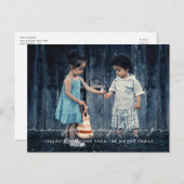 すべてメリー手書きスクリプトの休日の写真 ポストカード (正面/裏面)