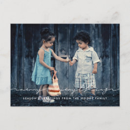 すべてメリー手書きスクリプトの休日の写真 ポストカード