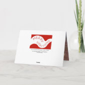 すべてメリー赤い曲線のタイポグラフィ写真 シーズンカード (裏面)