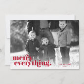すべてメリー赤と白 |ホリデーフォトカード シーズンカード (正面)