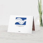 すべてメリー青い曲線タイポグラフィ写真 シーズンカード (裏面)