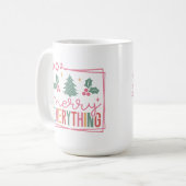 すべてメリー コーヒーマグカップ (正面左)