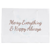 すべてメリー&ハッピー常に、休日の暖かさ、 ラージペーパーバッグ (裏面)