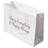 すべてメリー&ハッピー常に、休日の暖かさ、 ラージペーパーバッグ (裏面アングル)