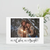 すべてモダンが落ち着いている全てが明るい写真クリスマス シーズンカード (スタンド正面)