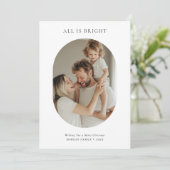 すべてモダンは明るいクリスマスカプセルの写真の赤 シーズンカード (スタンド正面)