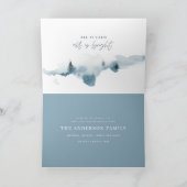 すべてモダンミニマルは、静かなクリスマスの写真の休日 ノートカード (内部)