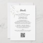 すべてユーカリ書道QRコード結婚の 招待状 (裏面)