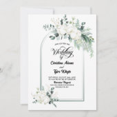 すべてユーカリ・アーチ結婚の 招待状 (正面)