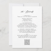 すべて一つのユーカリ書道結婚の 招待状 (裏面)