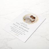 すべて一つの写真素朴Rsvpの結婚金ゴールド 箔招待状 (回転した状態)