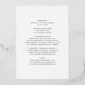 すべて一つの金ゴールド書道の結婚台本 箔招待状 (裏面)