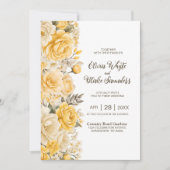 すべて一つの黄色いバラのフローラ 招待状 (正面)