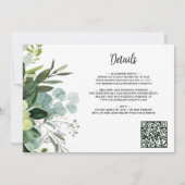 すべて一エレガントつで、ユ葉ーカリ結婚の 招待状 (裏面)