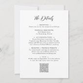 すべて一エレガントつの黒い書結婚道 招待状 (裏面)