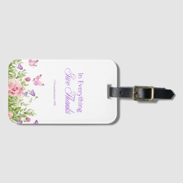 「すべて与えで感謝してい」独身のサイド ラゲッジタグ