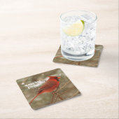 すべて与えで感謝していBible Verse スクエアペーパーコースター (インサイチュ)