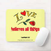 すべて信じを愛するバラ マウスパッド (マウス)