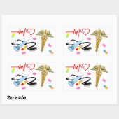 すべて医療 長方形シール (シート)