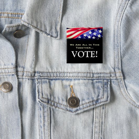 すべて同時に投票のスクエアボタン 缶バッジ (インサイチュ)