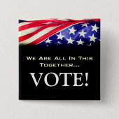 すべて同時に投票のスクエアボタン 缶バッジ (正面)