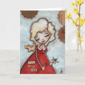 すべて問題なし – 折りたたみグリーティングカード カード (黄色い花)