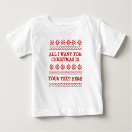 すべて変更文字名おもしろいChristmas Red ベビーTシャツ