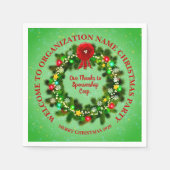 すべて変更文字団体や組織クリスマスカクテル スタンダードカクテルナプキン (正面)