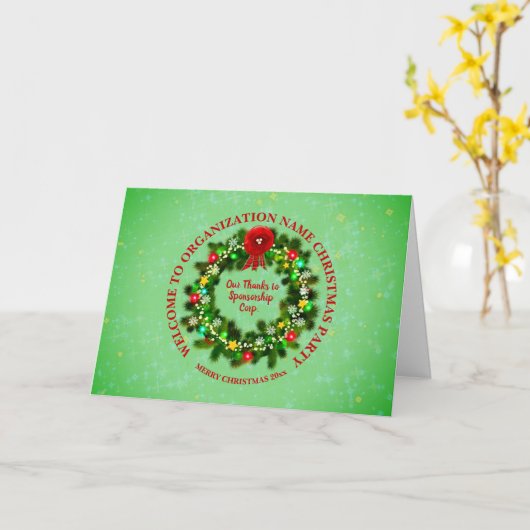 すべて変更文字団体や組織クリスマスパーティーカード カード (黄色い花)