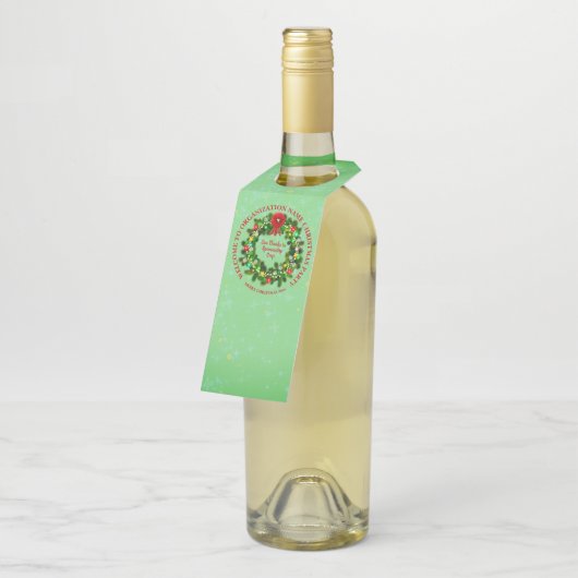 すべて変更文字団体や組織クリスマスパーティーボトル ボトルネックタグ (アングル)