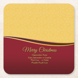 すべて変更文字団体や組織クリスマスパーティー スクエアペーパーコースター