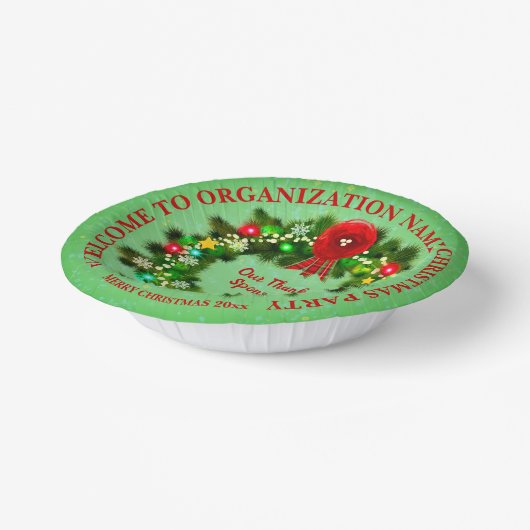 すべて変更文字団体や組織クリスマスパーティー ペーパーボウル (傾斜あり)