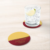 すべて変更文字団体や組織クリスマスパーティー ラウンドペーパーコースター (インサイチュ)