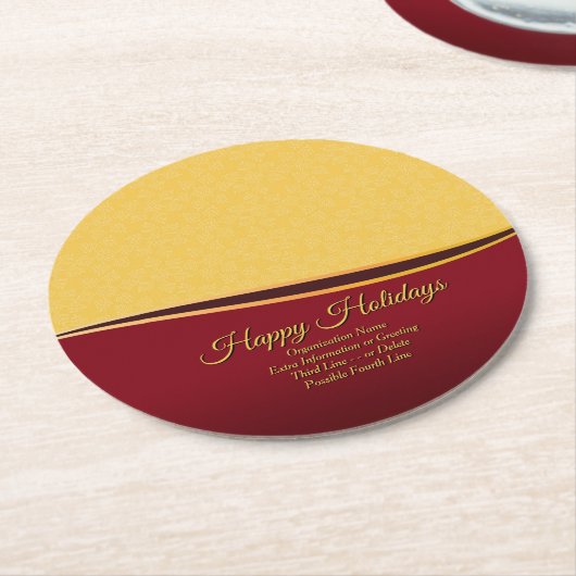 すべて変更文字団体や組織クリスマスパーティー ラウンドペーパーコースター (アングル)