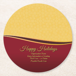 すべて変更文字団体や組織クリスマスパーティー ラウンドペーパーコースター