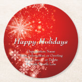 すべて変更文字団体や組織クリスマスパーティー ラウンドペーパーコースター (正面)