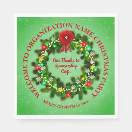 すべて変更文字団体や組織クリスマスランチョンナ スタンダードランチョンナプキン