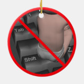 すべて大文字は禁止! セラミックオーナメント (裏面)