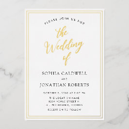 すべて実在の金ゴールド結婚書 箔招待状