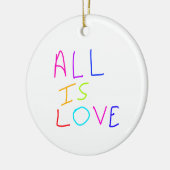 すべて愛レインボーカラフルプライドLGBTQゲイ6月 セラミックオーナメント (左)